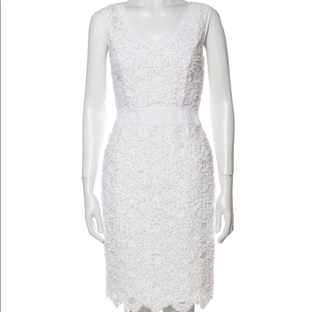 Balmain Paris white textured dress EU40 NWT